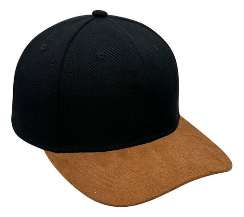 Gorra Snapback Alta Visera Gamuzada Levemente Curva 6-panel