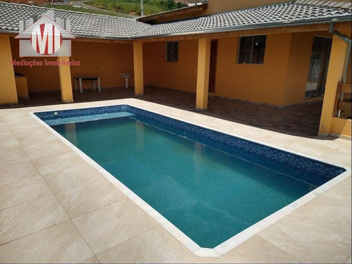 Imagem 4 de 30 de Linda Chácara Com Escritura, Casa Nova, 03 Dormitórios, Piscina, Acesso Asfaltado, À Venda, 1000 M² Por R$ 670.000 - Zona Rural - Pinhalzinho/sp - Ch0902