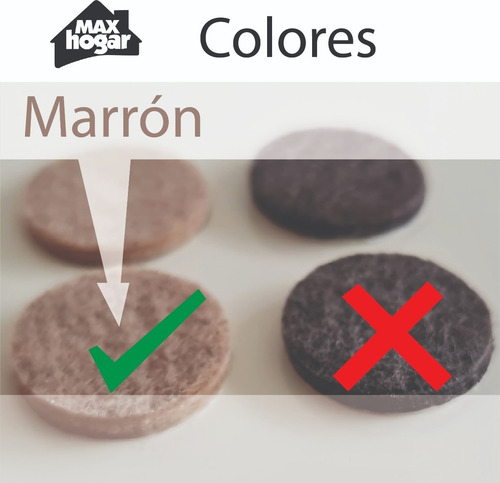 Imagen 5 de 5 de Caja 176und Fieltro Protector Adhesivo Ø1in Marrón Max Hogar