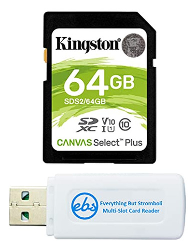 Tarjeta Sd Kingston Canvas Select Plus 64gb Para Cámara,