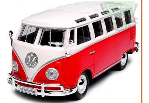 Vw Kombi Samba De Luxo Vermelha  - Escala 1/25