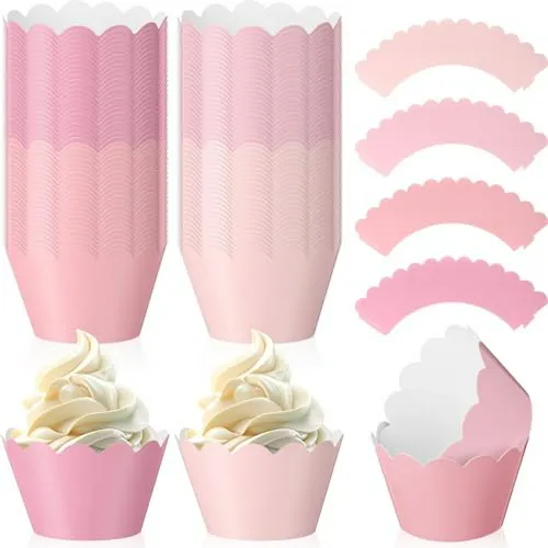 100 Envoltorios Para Cupcakes Decorativos En Papel Para Fies