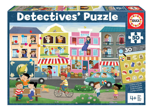 Set Puzzle Detective Rompecabezas Niños Didactico Educa Ax ®