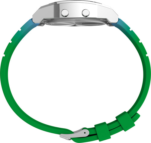 Reloj Moda Timex Modelo: Tw2v7450068 Correa Verde Bisel Gris Fondo Verde