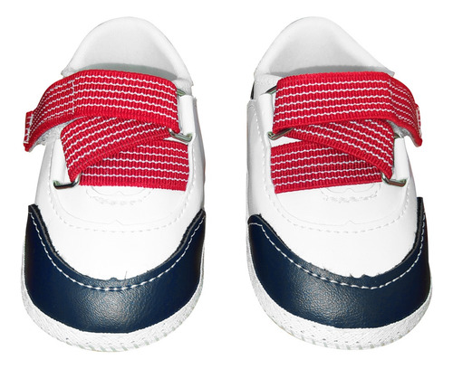 Calçado Tênis Bebe Kids Baby Tam14ao17 Velcro Fita Vermelha