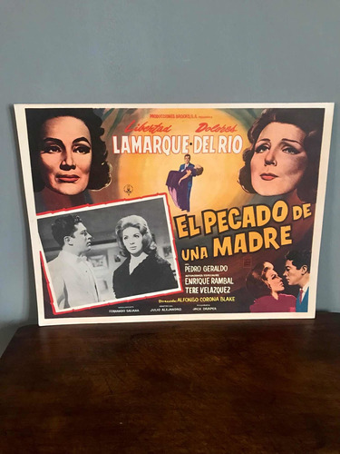 Antiguo Cartel De Cine Dolores Del Río Libertad Y Libertadad