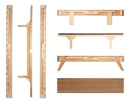 Base De Cama King Size Ady Natural Desarmable Mo Gdl