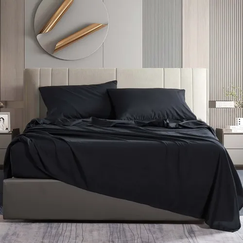 Juego De Sábanas Queen Size Seda Suave Y Cómodo 4 Piezas