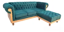 Comprar Sillón Sofá Chester Mod. Rústico 3c + Camastro 70x70 Pana 