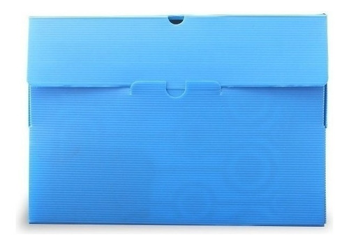 Caja Archivo Documentos De Plastico 13cm Azul 