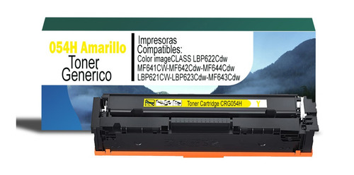 Toner Generico 054h Amarilo Par Imageclass Lbp622cdw/mf641cw