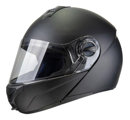 Casco Moto Rebatible Nzi Flippy Black -motoclick Color Negro Tamaño del casco M