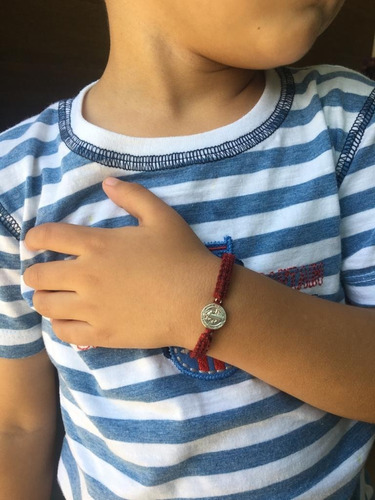 Imagen 5 de 8 de Pulsera San Benito De Plata 925 Niño O Niña 12cm Agálea