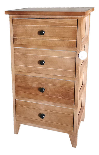 Mueble Organizador Madera Cajonera 4 Cajones Almacenamiento