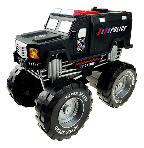Monster Truck Police Car Toy Con Luces Y Sirena Con Son...