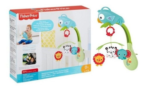 Fisher Price Movil Musical 3 En 1 Amigos De La Naturaleza 