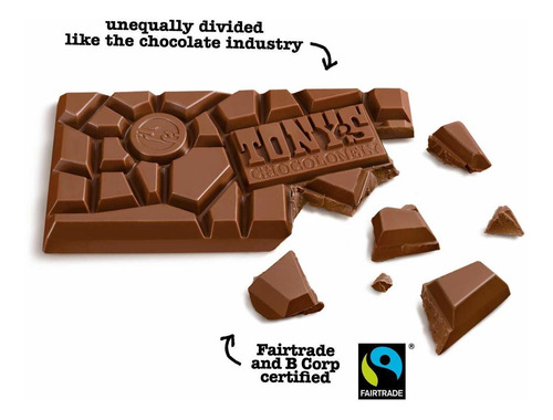 Tony Chocolonely El 32% Barra De Chocolate Con Leche Con Ave
