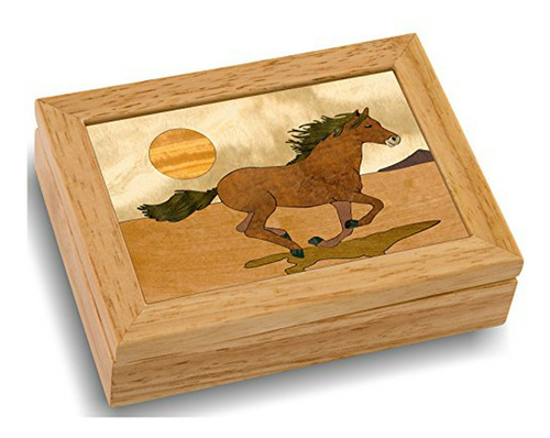 Joyero Y Regalo Marqart Horse Wood Art Trinket - Hecho A Man