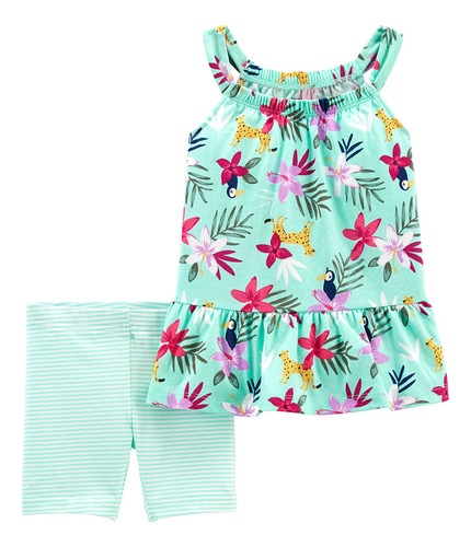 Carter's Set 2 Piezas Remera Musculosa Short Floral 1n800010