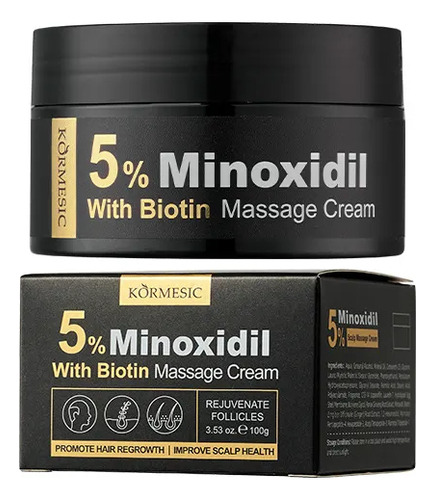 Mascarilla Crema Capilar Minoxidil 5% Con Biotina Crecimient