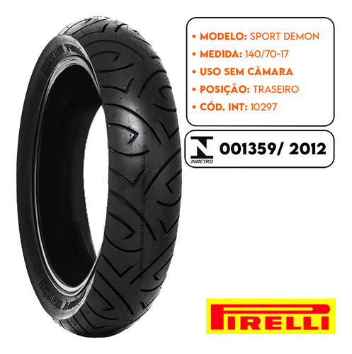 Pneu Traseiro Next 300 140-70-17(mais Largo) Pirelli