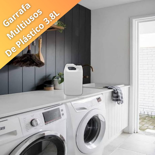 Envase Garrafa De Polietileno 3.8 Lts Multiusos 5 Pzas