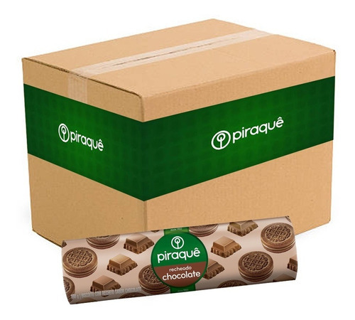 Caixa Biscoito Piraquê Recheado De Chocolate 160g-20un