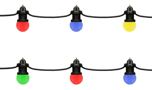 Guirnalda Luces Navidad Led Exterior5mts C/ 10 Focos Colores