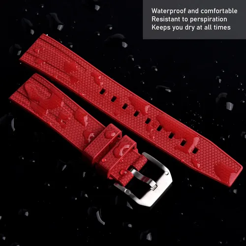 Pulseira Fkm 20mm 22mm Para Seiko Oris Citizen Sbpj Fdsfs Xn