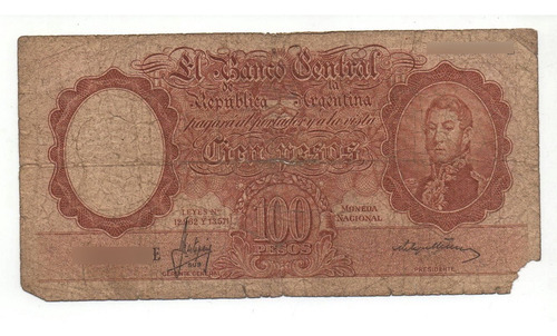 2 Billetes De $100 1966 1967 Bot. 2075 Y 2080 (Usado)