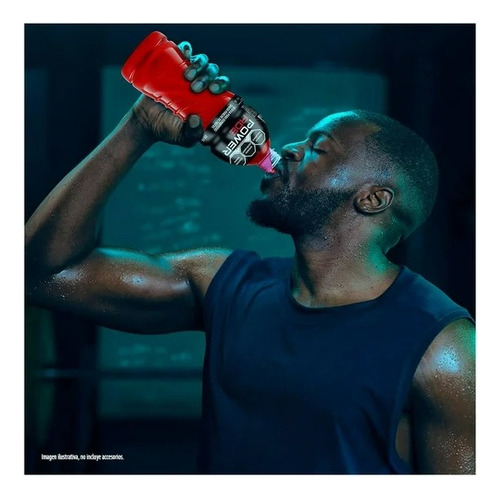 7 Pzas Bebida Powerade Sabor Ponche De Frutas 1 L
