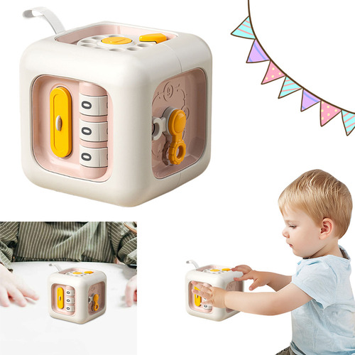 Tablero De Actividades Sensoriales Montessori Busy Cube 6 En