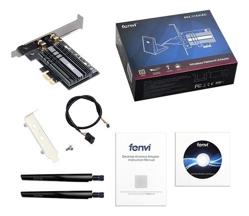 Adaptador Wi-fi 6 PCIe de doble banda Intel Ax200 Bluetooth 5.2