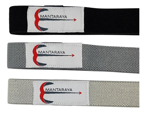 Bandas De Resistencia De Tela Antideslizante Largas Set De 3 Color Gris Claro, Gris y Negro