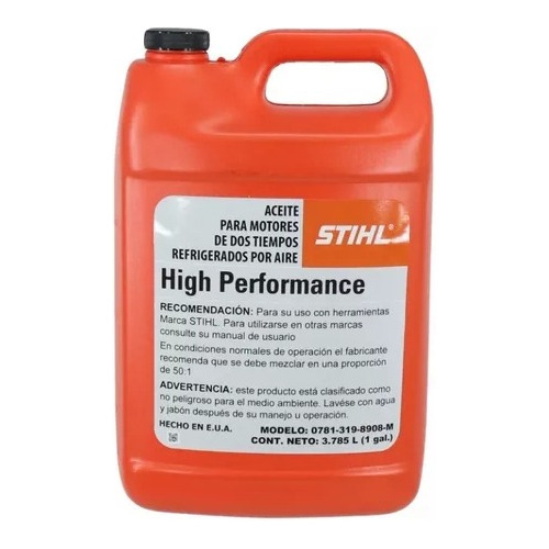 Aceite Stihl Hp 2t Alto Rendimiento 1 Galón 3.79 Lts