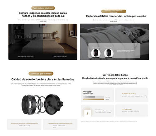 Xiaomi Smart Camara C300 Dual Giratorio 360° 2k, Wifi 6