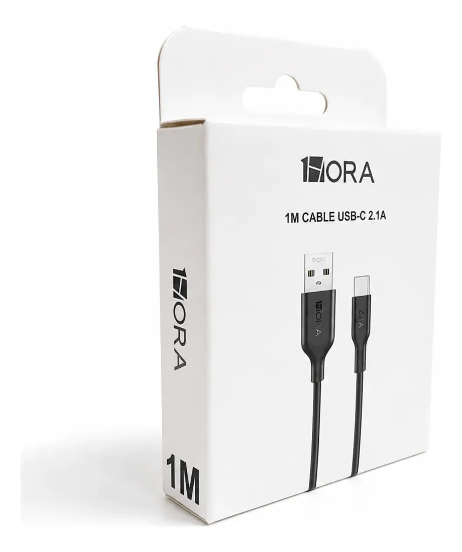 Cable Tipo C 1m 2.1a 1hora Cab237 Negro