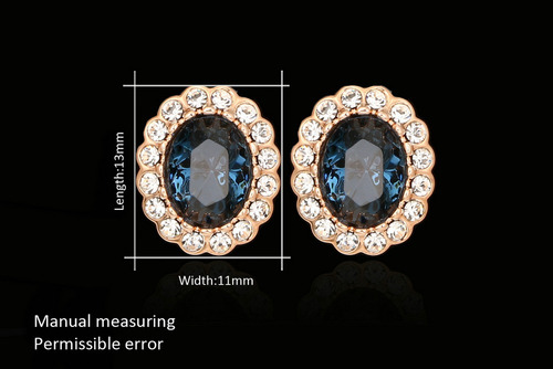 Juego Set Collar + Aretes Swarovski Crystals Con Estuche