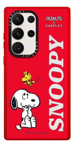 Case Galaxy S22 Ultra Snoopy Rojo Transparente