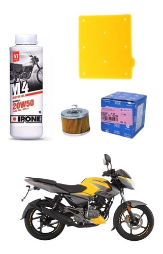 Kit Filtro + Aceite Bajaj Rouser Ns 125 Ipone M4 - Gb Motos