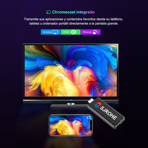 Sjrohe Internet Streaming Tv Strick Android 13.0 4+32gb 8k Tv Box 4k Con Google Assistant Full Hd Tv Android Tv Game Box Tv Stick Para Google Store Magis Netflix Usb Bluetooth Cable Hdmi