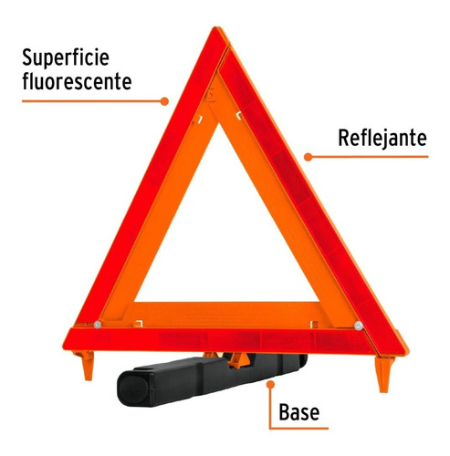 Triangulo De Seguridad Plastico 43.5 Cm Mod.trise-435 Truper