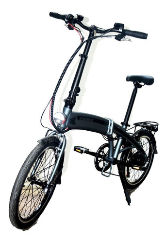 Imagen 1 de 10 de Bicicleta Eléctrica Plegable Sbk X9 Rodado 20  Shimano 6 Vel