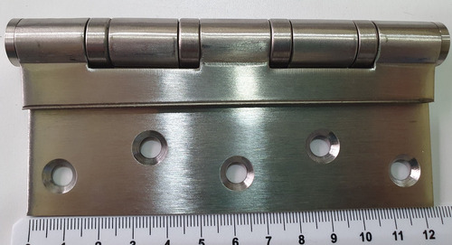 Set De 3 Bisagras A Municion Mixtas Acero Inox. 124x3 Mm