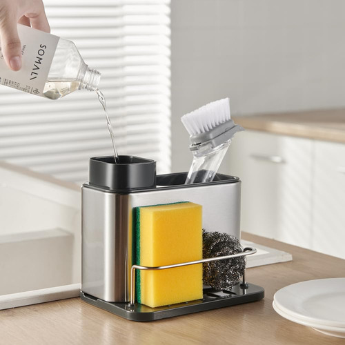 Dispensador De Jabón Lavavajillas 3 En 1 Con Soporte For
