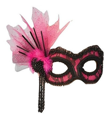 Forum Mardi Gras Costume Masquerade Half Mask 1980's Neon La