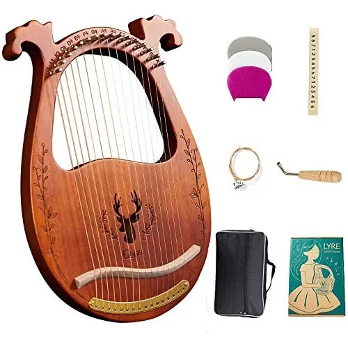 comprar Arpa De Lira, Arpa De 16 Cuerdas De Madera De Caoba Mac...