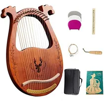 Comprar Arpa De Lira, Arpa De 16 Cuerdas De Madera De Caoba Mac...