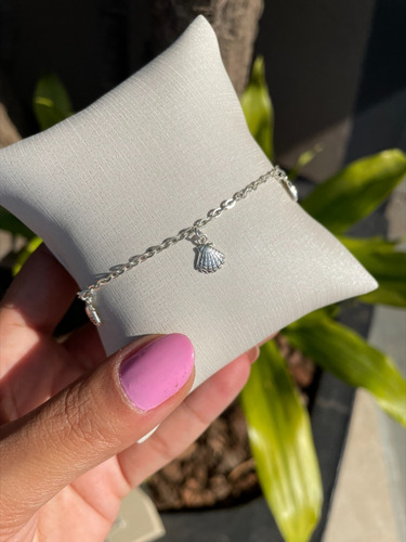 Pulseira De Prata Conchas Do Mar