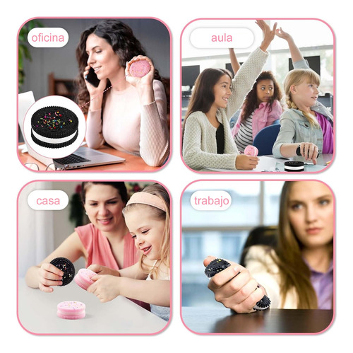 Squishy Con Olor Anti-estrés Galleta Oreo Suave Lavado 4 Pzs